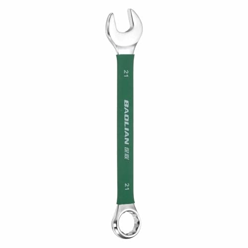 HARFINGTON 21mm Metric Combination Wrench 10 Degree Offset 12 Point Cr-V Steel Single Open End Spanner Wrenches for Automotive Repair Furniture Assembly - size: 21mm