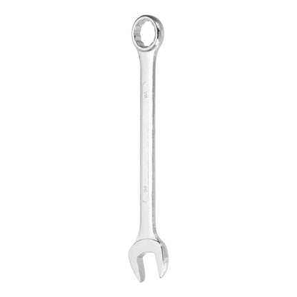 HARFINGTON Combination Wrench 24mm Metric 12-Point Box and Open End Zinc Plated Steel Double Ended Spanner Tool for Automotive Pipe Furniture Machinery DIY Repair, Silver White - size: 24mm