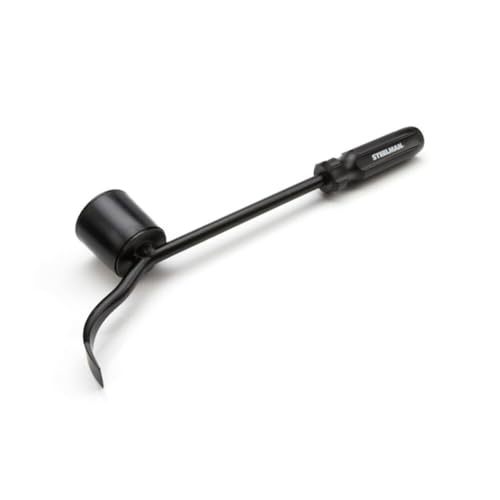Steelman Hubcap Remover Tool for Auto Mechanics, Heavy-Duty Steel, Large Rubber Hammer Face, Wide Prying Blade, Secure Grip