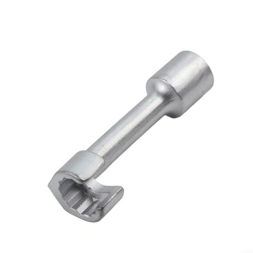 Diesel Fuel Line Socket Set 1/2 Drive Flare Nut Wrench for Automotive Tube Pipe Repair, Open End Ring Sizes 12 14 16 17 18 19mm, Metal Hand Tool(17mm) - color: 17mm