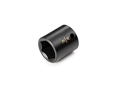 TEKTON 3/8 Inch Drive x 3/4 Inch Shallow 6-Point Impact Socket | SID12019 - size: 3/4 in., style: Shallow