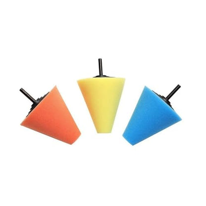 Tire Polishing Sponge Auto Wheel Used for Electric Drill Burnishing Ball Polishing Cone Set Car Hub Buffing Sponge Polishing Kit