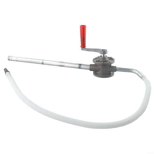 Manual Hand Crank Oil Transfer Pump Aluminum Rotary Pump for Diesel Fuel Engine Oil Hydraulic Fluid Gear Oil Rapeseed Oil with Adjustable Inlet Tube