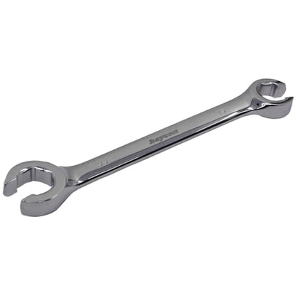 Flare Nut Wrench 19mm x 22mm Metric Double Open End for Removing Replacing Nuts, 1 Piece - size: 19mm x 22mm
