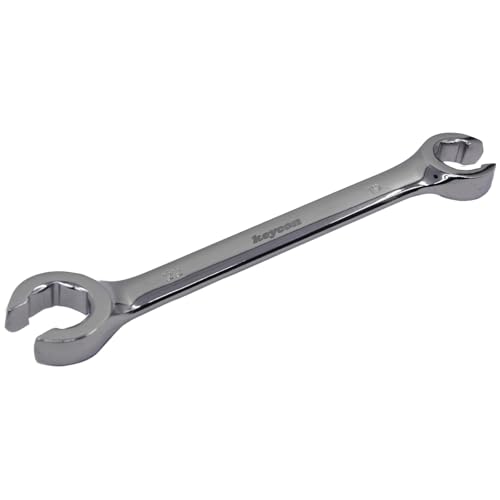 Flare Nut Wrench 19mm x 22mm Metric Double Open End for Removing Replacing Nuts, 1 Piece - size: 19mm x 22mm