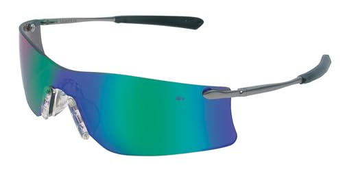 Crews T411G Rubicon Safety Glasses Emerald Mirror, 1 Pair - color: Emerald Mirror Lens