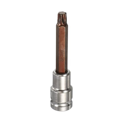 HARFINGTON Torx Bit Socket 1/2" Drive T50 S2 Steel 6 Point Head Long Screwdriver Drill Bits CR-V Steel Socket Adapter for Home Auto Axle Hex Nuts Bolts Repair - size: T50