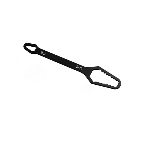 2 Packs Self Adjusting Wrench Set Dual Ended - Multifunctional Tool for Auto Repair and DIY Projects - color: Black(2pcs), size: 15cm