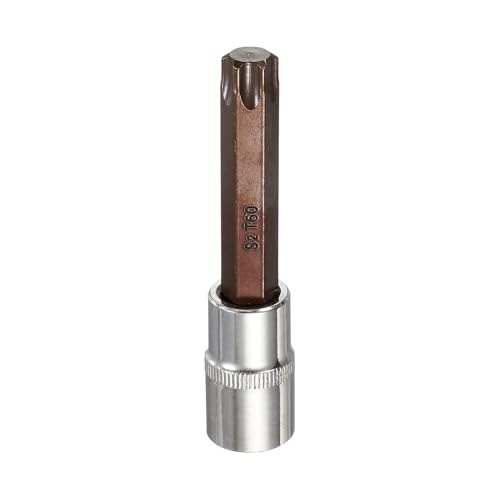 HARFINGTON Torx Bit Socket 1/2" Drive T60 S2 Steel 6 Point Head Long Screwdriver Drill Bits CR-V Steel Socket Adapter for Home Auto Axle Hex Nuts Bolts Repair - size: T60