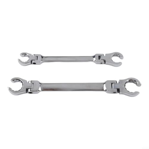 6PCS for flex Head Flare Nut Wrench Set 9-21mm Double Head Line Wrench for Brake Fuel Tube Repair Chrome Vanadium Steel Automotive Tool Kit