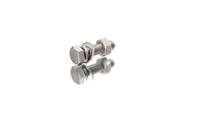 10-Pack M6 x 16mm Hexagon Screws Hex Bolts with M6 Hex Nuts M6 Flat Washers/Spring Lock Washers Set, 304/18-8, Plain Finish - size: M6 x 16mm 40pcs