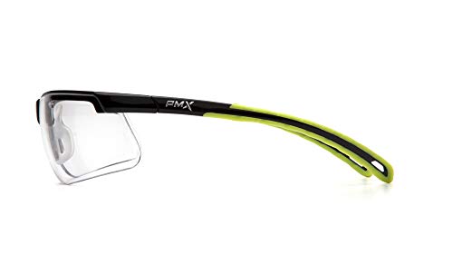 Pyramex Ever-Lite Lightweight Safety Glass Indoor/Outdoor Mirror Lens - color: Clear H2max Anti-fog Lens/ Black/Lime Frame