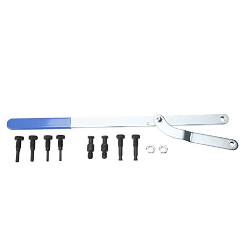 8MILELAKE Universal Camshaft Pulley & Fan Clutch Removal Holder Set, Pulley Holder Spread Interchangeable Pin Fan Clutch Tool Set