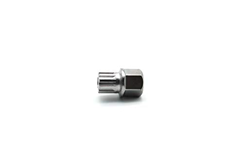 TEMO 55/10Pt Wheel Lock Lugnut Anti-Theft Lug Nut Screw Removal Key Socket S3057 for Vw Audi - size: 55/10PT