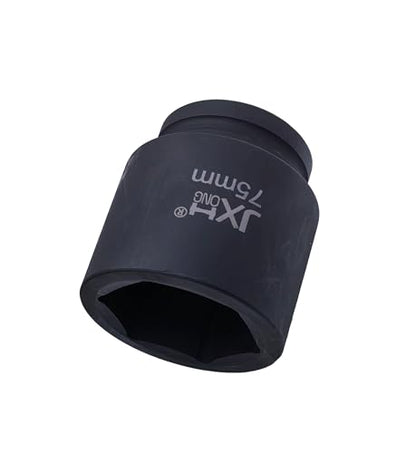 1-1/2" Drive Impact Socket, 6-Point, Heat Treated Cr-Mo Steel – Heavy Duty for Hydraulic Impact Wrench (75mm) - size: 75mm