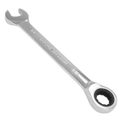 3/4 Inch Ratchet Wrench Imperial Ratcheting Combination Wrench, 12 Point, 72 Teeth for Projects SAE Tight Spaces - size: 19.05 mm