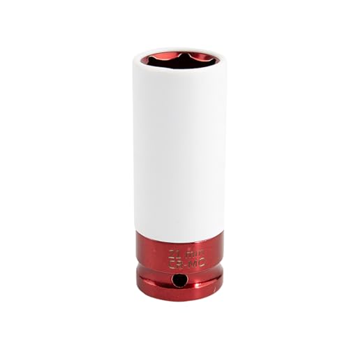 1/2" Drive 21 mm Lug Nut Impact Socket, CR-MO Thin Wall Deep Lug Nut Socket, Non-Marring Wheel Rim Protector Sleeve, Auto Tire Repair Maintenance Accessories (21MM) - size: 21MM