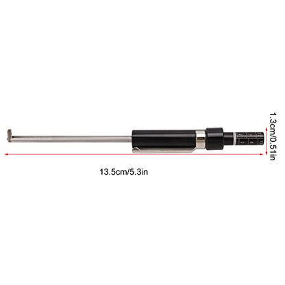 Brake Pad Measure Tool, Ecore Measure Tool with Scale, Car Brake Pad Detection Pen Scale Tire Tread Depth Gauge Measuring Tool Black Silver Universal for Internal External