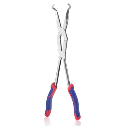 13Inch Long Reach XL Pivot Ring Nose Plier Extra Long Nose Hose Grip Pliers Spark Plug Pliers Hose Removal Plier with Serrated Jaw for Hard to Reach Narrow Spaces - style: Ring Nose