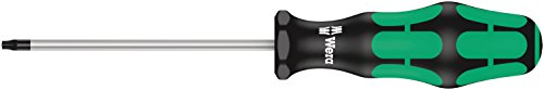 Wera 05028062001 367/6 TORX® Screwdriver set Kraftform Plus and rack, 6 pieces - size: TX10x80mm, TX15x80mm, TX20x100mm, TX25x100mm, TX30x115mm, TX40x140mm