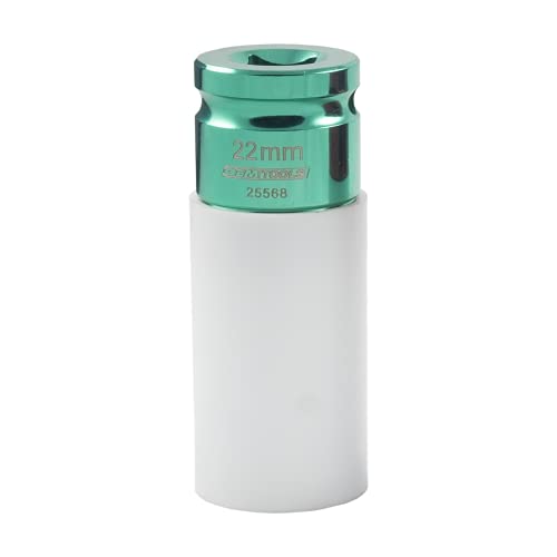 OEMTOOLS 25568 1/2 Inch Drive 22mm Non-Marring Lug Nut Socket, Protects Lug Nuts from Damage, Color-Coded and Clearly Marked Tire Removal Tools, Hex Sockets - size: 22mm (1 Piece)
