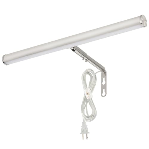 LED Picture Lights for Paintings Plug in, Brushed Nickel Finish | 14 inch 4W Adjustable Art Light Gallery Wall Light for Display Art Work, CRI90+, 3000K Warm White, ETL Listed - color: Brushed Nickel, size: 14 inch