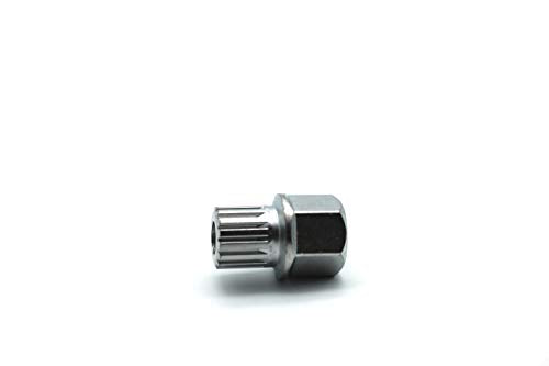 TEMO 60/15Pt Wheel Lock Lugnut Anti-Theft Lug Nut Screw Removal Key Socket S3057 for Vw Audi - size: 60/15PT
