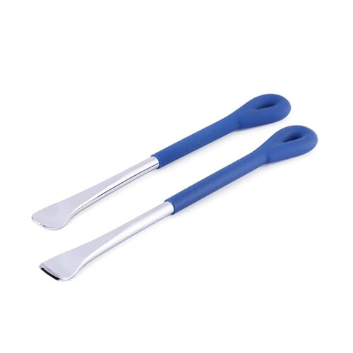 2Pcs Motorcycle Tire Lever Tool Spoon Set, Heavy Duty Bike Tire Change Tool, Hardened Carbon Steel Tire Repair Kit with Chrome Finish for Garage and On - the - Go Use