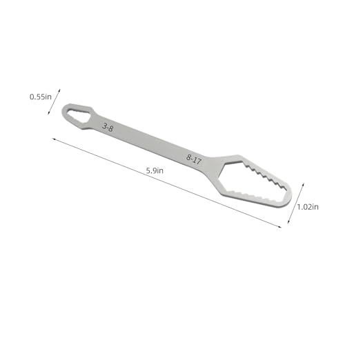 2 Packs Self Adjusting Wrench Set Dual Ended - Multifunctional Tool for Auto Repair and DIY Projects - color: Silvery(2pcs), size: 15cm