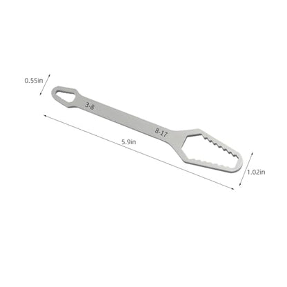 2 Packs Self Adjusting Wrench Set Dual Ended - Multifunctional Tool for Auto Repair and DIY Projects - color: Silvery(2pcs), size: 15cm