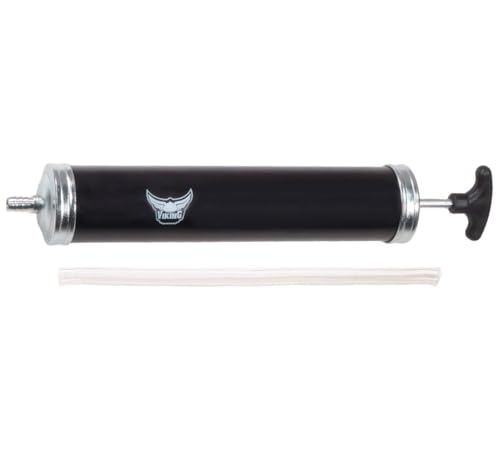 Mytee Products 16 Oz Steel Oil Suction Gun with 12" Vinyl Hose, Manual Oil Change Syringe - Heavy Duty Automotive Fluid Extractor Pump for Engine Oil, Gear Oil & Lubricants - size: 1 - Pack
