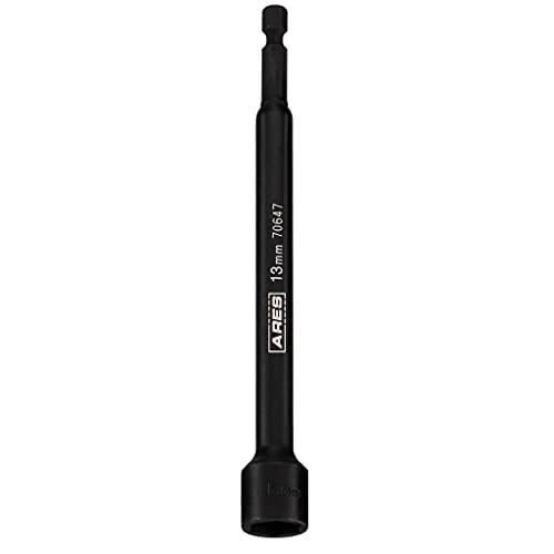 ARES 70647 13mm Magnetic Impact Nut Driver | Impact Grade Nut Setter with Industrial Strength Magnet - size: 13mm Magnetic Impact Nut Driver