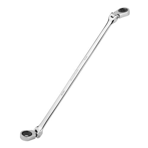 DURATECH 8 * 9 mm Extra Long Flex-Head Ratcheting Wrench, Metric, CR-V Steel - size: 8*9mm