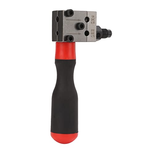 Double Flaring Tool Kit, Brake Line Flaring Tool for 3/16in 1/4in Copper Tube Brake Line, Universal Hydraulic Double Brake Line Flaring Tool Kit