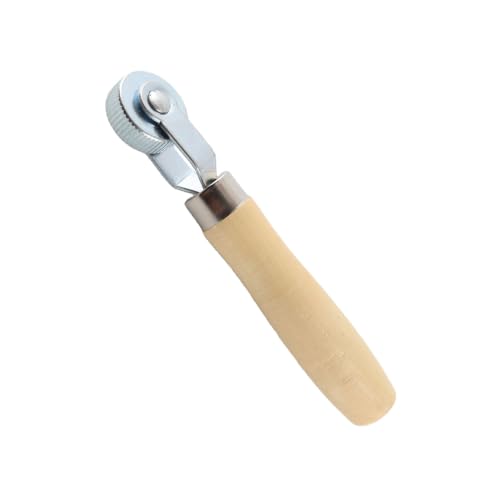 EVGATSAUTO Patch Tire Repair Tool, Car Auto Wheel Wooden Handle Patch Tire Repair Stitcher Ball Bearing Roller Repair Tube Stitch Puncture Tool (Middle)