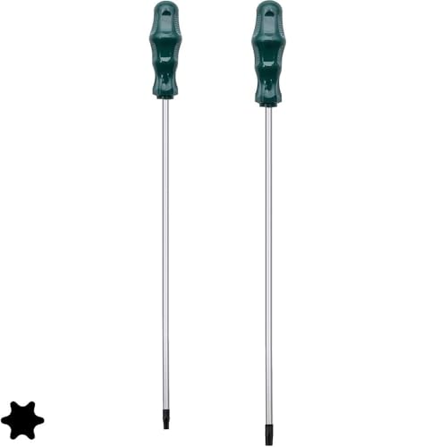 Extra Long Torx Screwdriver Set T20 T25, Fixinus 12-Inch Magnetic Security Torx Driver Star Screwdrivers with Hole, 300mm Length - size: T20 T25