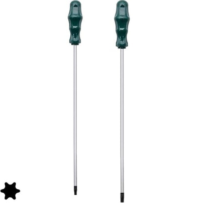 Extra Long Torx Screwdriver Set T20 T25, Fixinus 12-Inch Magnetic Security Torx Driver Star Screwdrivers with Hole, 300mm Length - size: T20 T25