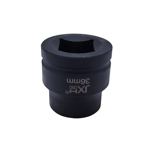 1-1/2" Drive Impact Socket, 6-Point, Heat Treated Cr-Mo Steel – Heavy Duty for Hydraulic Impact Wrench (36mm) - size: 36mm