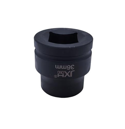1-1/2" Drive Impact Socket, 6-Point, Heat Treated Cr-Mo Steel – Heavy Duty for Hydraulic Impact Wrench (36mm) - size: 36mm