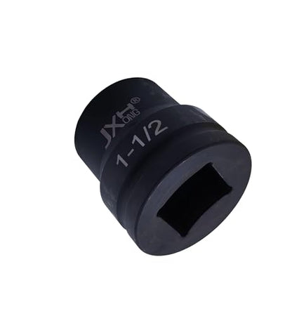 1-1/2" Drive Impact Socket, 6-Point, Heat Treated Cr-Mo Steel – Heavy Duty for Hydraulic Impact Wrench (1-1/2 ") - size: 1-1/2 "
