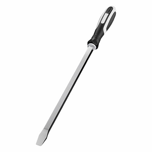 22-5/32" Demolition Screwdriver,12mm Large Demo Flathead/Slotted Screwdriver Heavy Duty, Long Straight Head Pry Bar with Square Shank for Car Repair