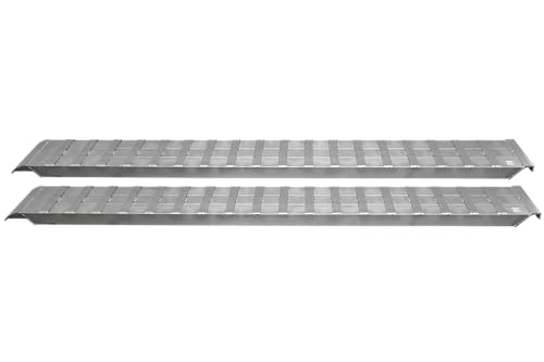 GEN-Y Hitch Extreme Duty Aluminum Loading Ramps - Set of 2, 10 Feet Long x 15 Inches Wide, 14000 LBS Capacity, Hybrid Hook and Plate Ends, Serrated Cross Rungs for Maximum Traction - size: 10 ft