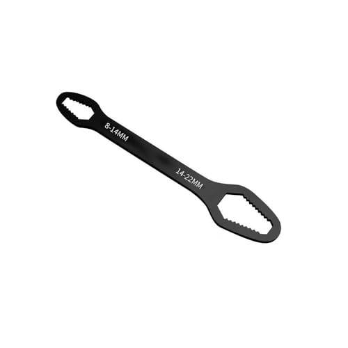 Self Adjusting Wrench Set Dual Ended - Multifunctional Tool for Auto Repair and DIY Projects - color: Black, size: 22cm