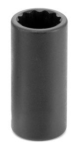 Grey Pneumatic 1114SD Socket - style: 7/16" Semi-Deep - 12 Point