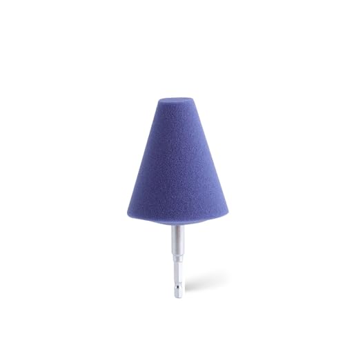 SPTA Moderate-Cut Polishing Ball, Polishing Tool with Quick Swap Bit Spherical Cone for Deep, Safe Metal Polish in Hard-to-Reach Areas Deep-Dish Wheels,Tight Areas, Ideal for Wheels & Curved Surfaces - color: Blue T80 Moderate-Cut Polishing Cone