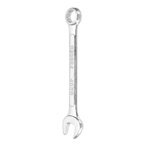 HARFINGTON Combination Wrench 10mm Metric 12-Point Box and Open End Zinc Plated Steel Double Ended Spanner Tool for Automotive Pipe Furniture Machinery DIY Repair, Silver White - size: 10mm