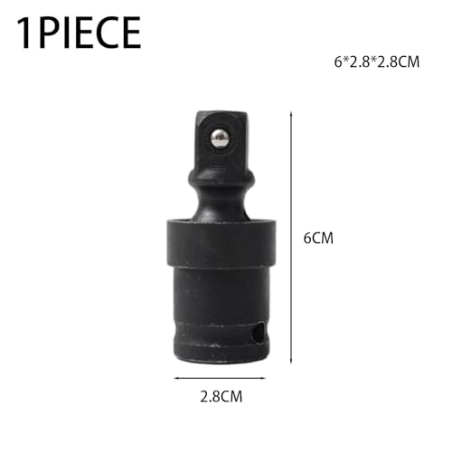 1/2 Inch Drive Impact Universal Joint Socket Adapter Extension Bar 360 Degree Swivel Wobble Socket for Air Ratchet Wrench Tools