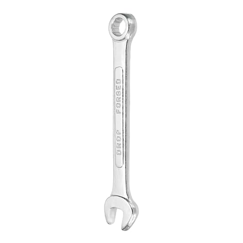 HARFINGTON Combination Wrench 8mm Metric 12-Point Box and Open End Zinc Plated Steel Double Ended Spanner Tool for Automotive Pipe Furniture Machinery DIY Repair, Silver White - size: 8mm