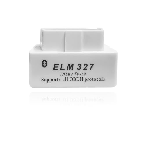 KVAEY OBDII Car Auto Diagnostic Scanner, ELM327 Automotive Bluetooth Scan Tool and Code Reader, Professional Car Bluetooth Engine Fault Code Reader, Universal Car Accessories (White) - color: White, size: 1 PCS