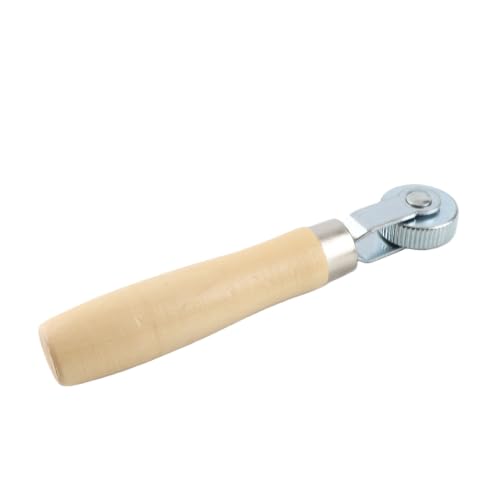 EVGATSAUTO Patch Tire Repair Tool, Car Auto Wheel Wooden Handle Patch Tire Repair Stitcher Ball Bearing Roller Repair Tube Stitch Puncture Tool (Middle)